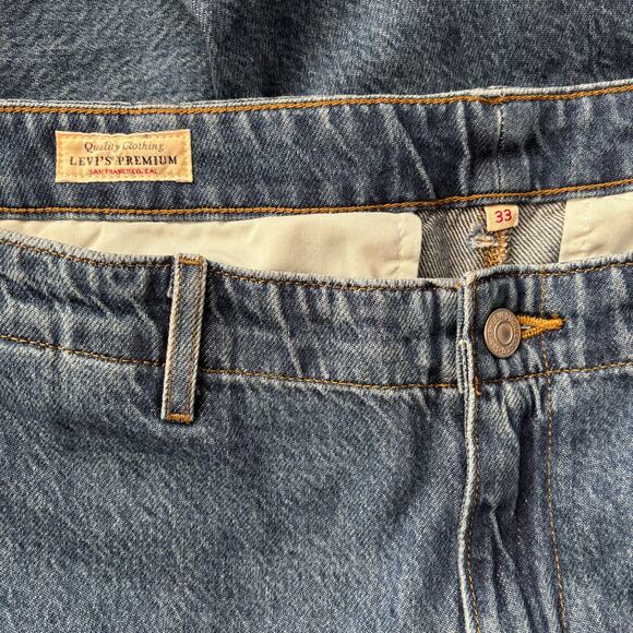 Levis Premium XL Size 33 Chino Womens Trouser Jeans Big Yikes Medium Wash - Picture 6 of 8